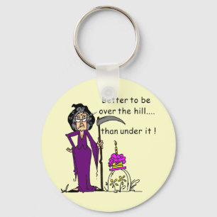 Grim Reaper Birthday Humor Keychain