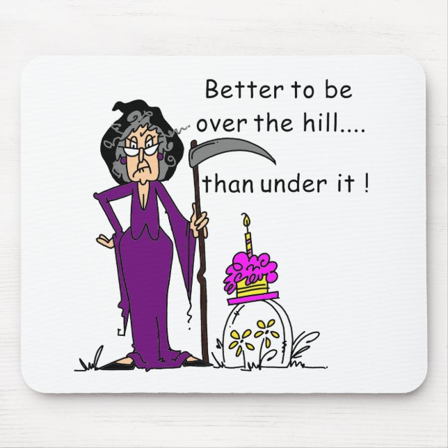 Grim Reaper Birthday Humor Mouse Pad (Front)