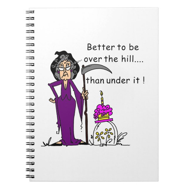 Grim Reaper Birthday Humor Notebook (Front)