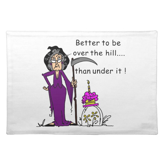 Grim Reaper Birthday Humor Placemat (Front)