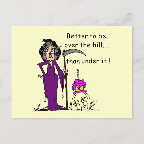 Grim Reaper Birthday Humor Postcard