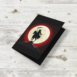 Grim Reaper Blood Moon Gothic Card