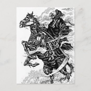 Grim Reaper Bw Postcard by timfoleyillo at Zazzle