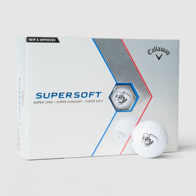 grim reaper Callaway Supersoft 12 Pack  Golf Balls (Packaging)