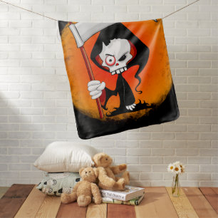 Grim Reaper Cartoon  Baby Blanket