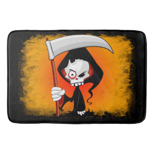 Grim Reaper Cartoon Bath Mat