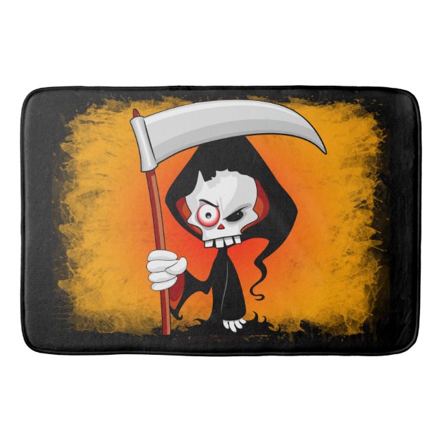 Grim Reaper Cartoon  Bath Mat (Front)
