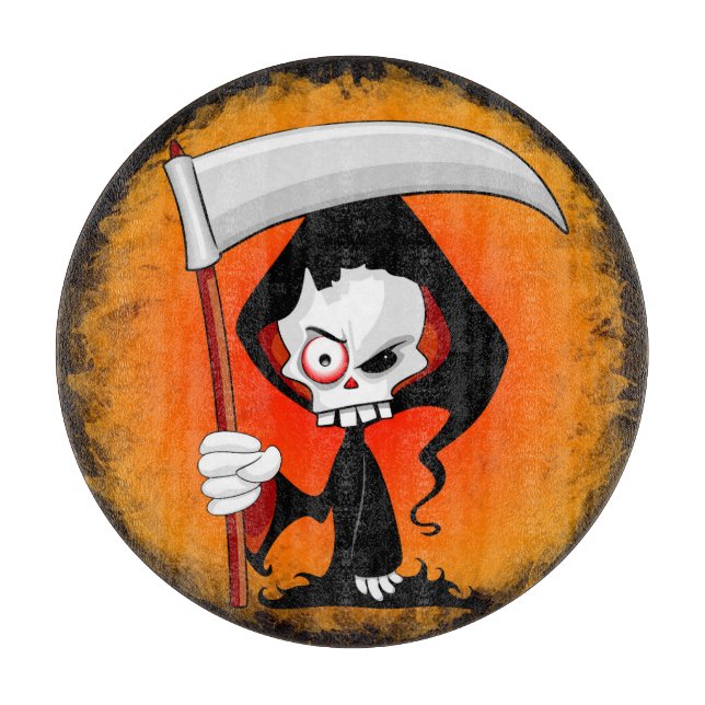 Grim Reaper Cartoon  Cutting Board (Front)