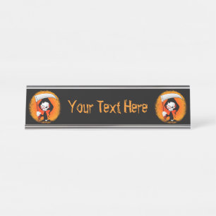 Grim Reaper Cartoon  Desk Name Plate