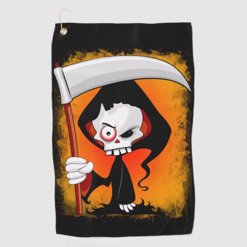 Grim Reaper Cartoon  Golf Towel