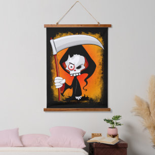 Grim Reaper Cartoon Hanging Tapestry