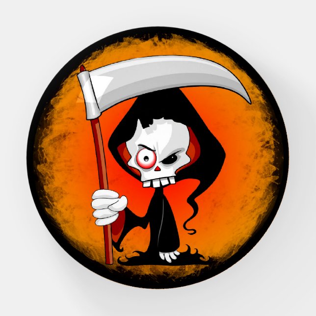 Grim Reaper Cartoon  Paperweight (Front)