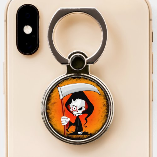 Grim Reaper Cartoon  Phone Ring Stand