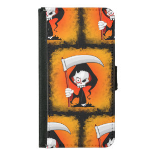 Grim Reaper Cartoon Samsung Galaxy S5 Wallet Case