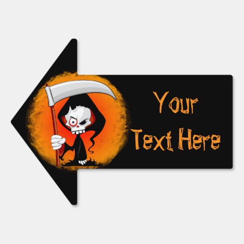 Grim Reaper Cartoon  Sign