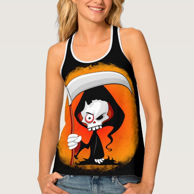Grim Reaper Cartoon  Tank Top (Front)