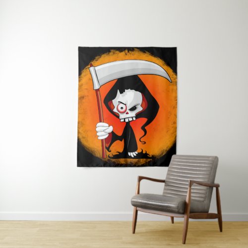 Grim Reaper Cartoon  Tapestry