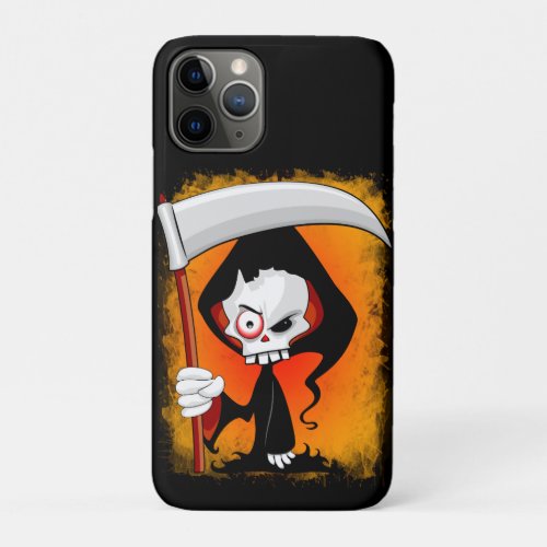 Grim Reaper Cartoon Water Bottle iPhone 11 Pro Case