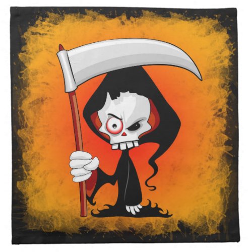 Grim Reaper Cartoon Water Bottle Cloth Napkin