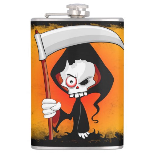 Grim Reaper Cartoon Water Bottle Flask