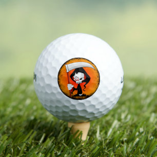 Grim Reaper Cartoon Water Bottle Golf Balls