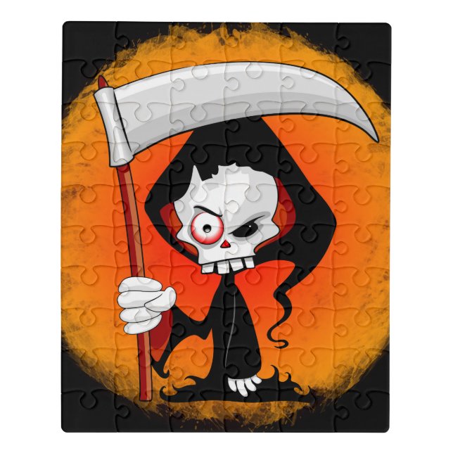 Grim Reaper Cartoon Water Bottle Jigsaw Puzzle (Puzzle Vertical)