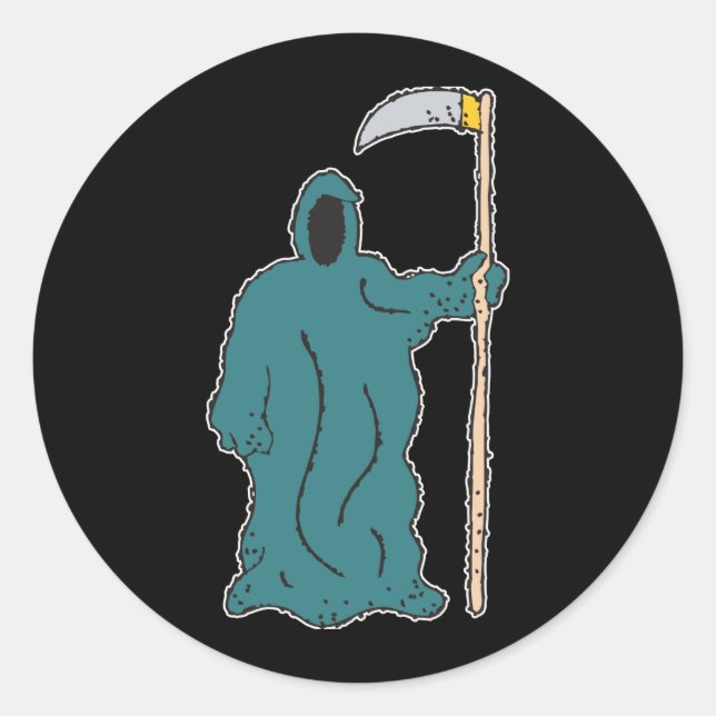 Grim Reaper Classic Round Sticker (Front)