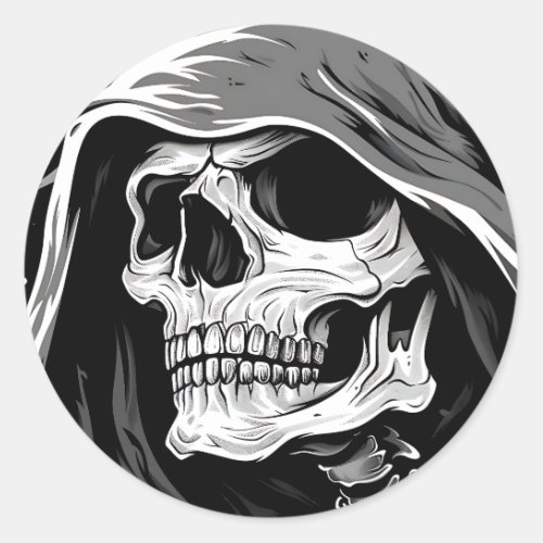 Grim Reaper Classic Round Sticker
