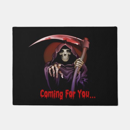 Grim Reaper Coming For You Halloween Doormat