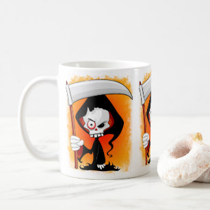 Grim Reaper Creepy Funny Cartoon Coffee Mug