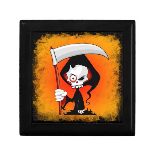 Grim Reaper Creepy Funny Cartoon Gift Box