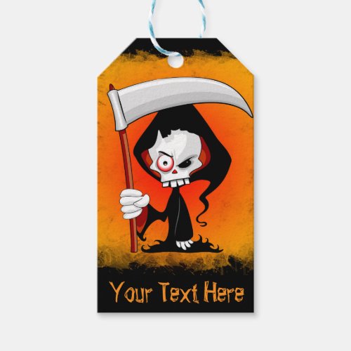 Grim Reaper Creepy Funny Cartoon Gift Tags