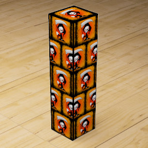 Grim Reaper Creepy Funny Cartoon Wine Box