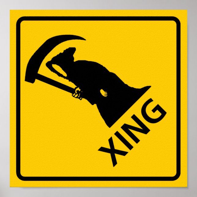 Grim Reaper / Death Crossing Highway Sig Poster (Front)