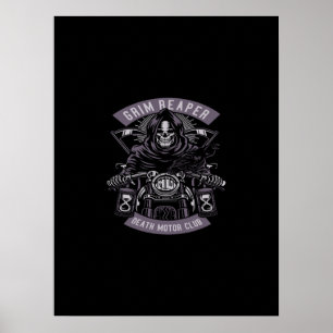 grim reaper death motor club poster