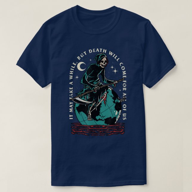 Grim Reaper Death Soul Collector Grunge Gothic Hal T-Shirt (Design Front)