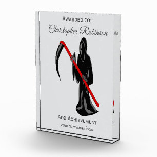 Grim Reaper Design Acrylic Award