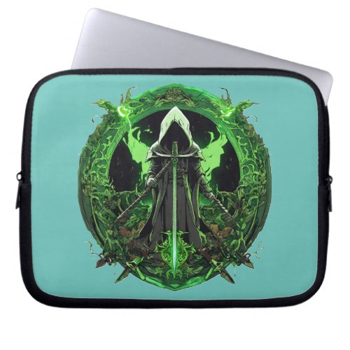 Grim Reaper Emblem In Green6 Laptop Sleeve