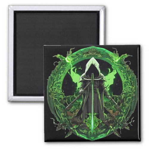 Grim Reaper Emblem In Green6 Magnet