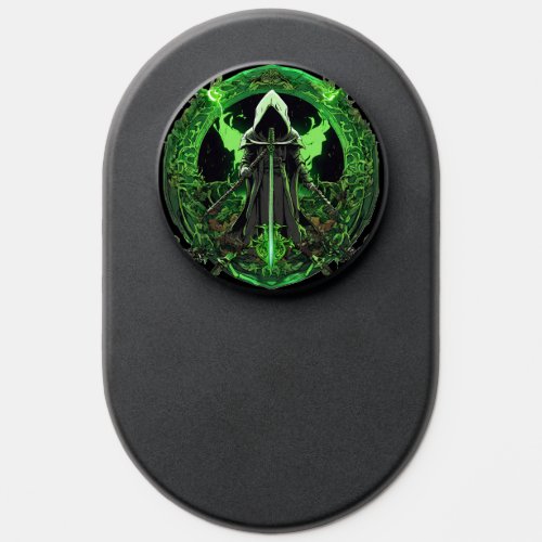 Grim Reaper Emblem In Green6 PopSocket