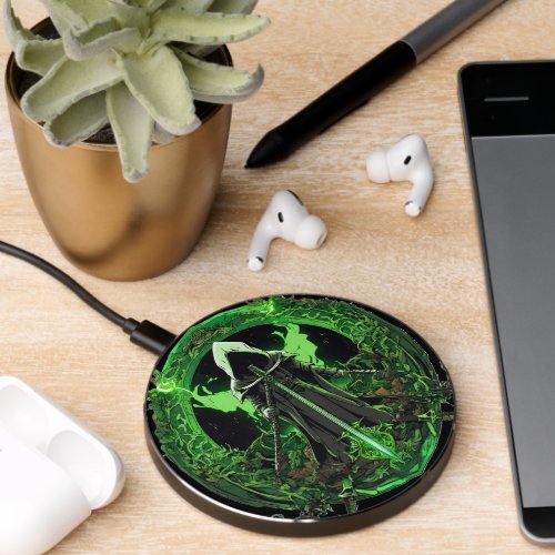 Grim Reaper Emblem In Green6 Wireless Charger