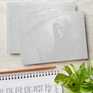 Grim Reaper Graveyard Halloween Envelope