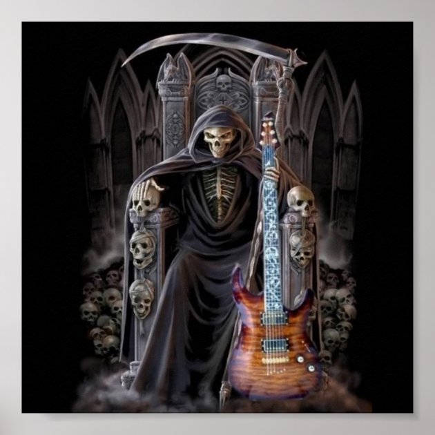 grim reaper playing a guitar wallpaper