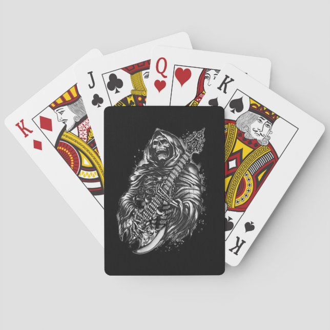 Grim  Reaper Guitar Poker Cards (Back)