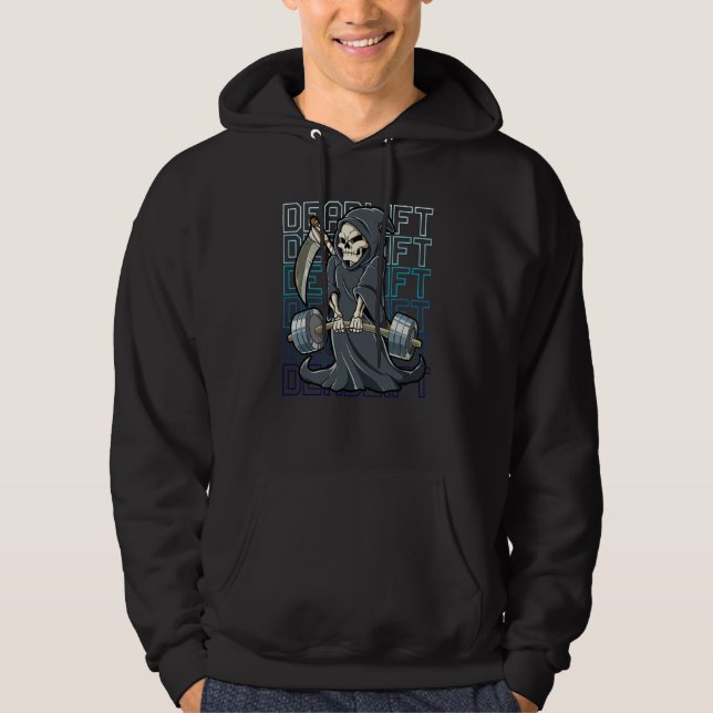 Grim Reaper Gym Weight Training Deadlift  1 Hoodie (Front)