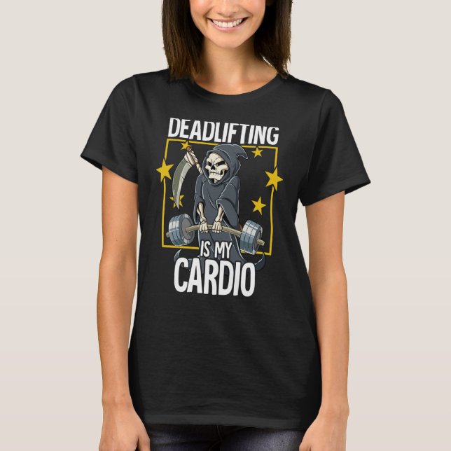 Grim Reaper Gym Weight Training Deadlift T-Shirt (Front)