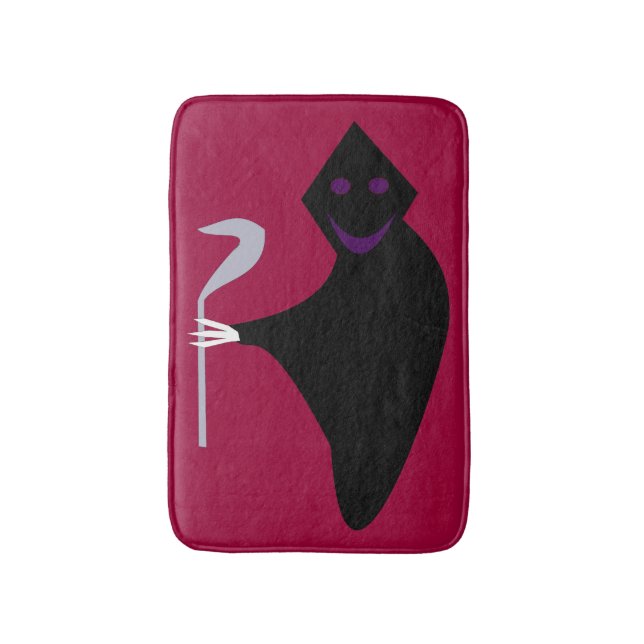 Grim Reaper Halloween Bath Mat (Front Vertical)
