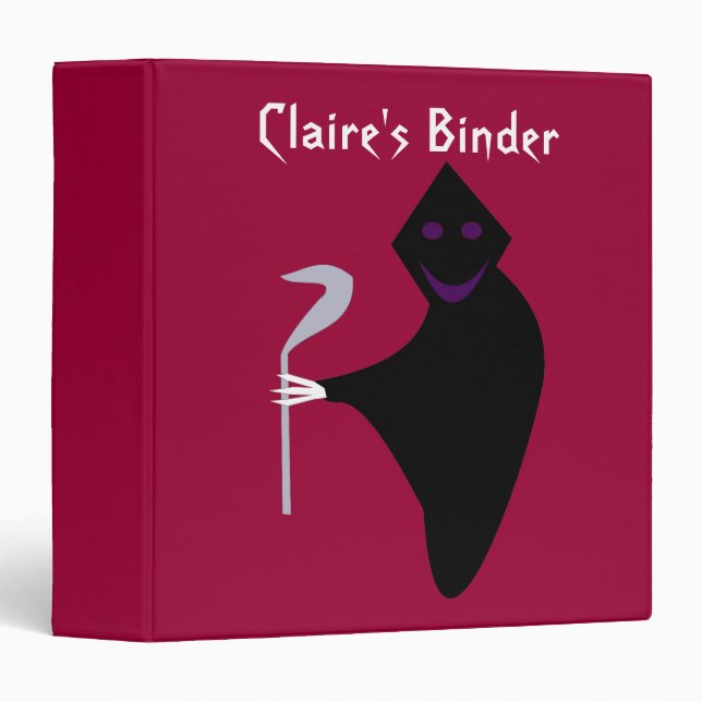 Grim Reaper Halloween Custom Binder (Front/Spine)