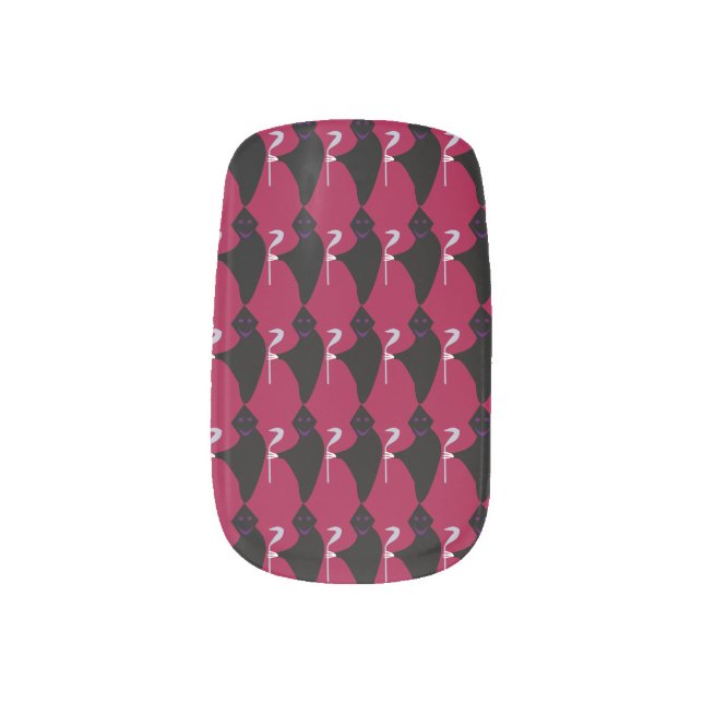 Grim Reaper Halloween False Nails Minx Nail Wraps (Left Thumb)