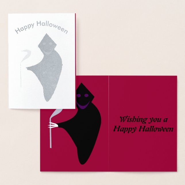 Grim Reaper Halloween Foil Card (Display)